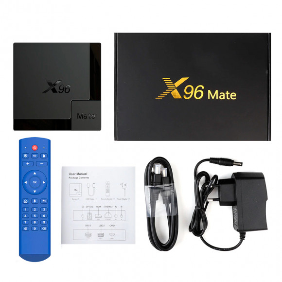 Андроид смарт ТВ приставка X96 Mate 4/32Gb Allwinner H616 Android 10 - комплектация Андроид смарт ТВ приставка X96 Mate 4/32Gb Allwinner H616 Android 10 - комплектация