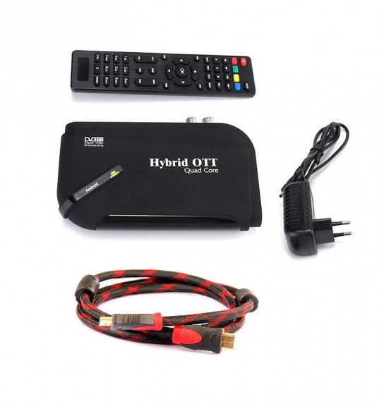 Андроид ТВ приставка Hybrid OTT 1/8 Gb + DVB/T2 Amlogic S905D 4 ядра