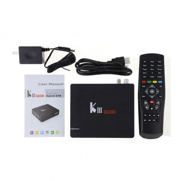 Андроид ТВ приставка Mecool KIII Pro (K 3 Pro) 3/16 Gb + DVB-S2/T2 Amlogic S912 Android 7.1 8 ядер