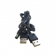 Кабель (Y - USB штекер - DC разъем 2.1х5.5 мм) 1м для питания медиаплеера