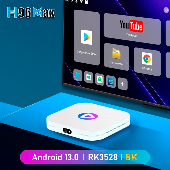 Андроид ТВ приставка H96 Max M1 RK3528 (Android 13)