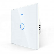 Умный сенсорный выключатель света 1 кнопка - Wi-Fi white