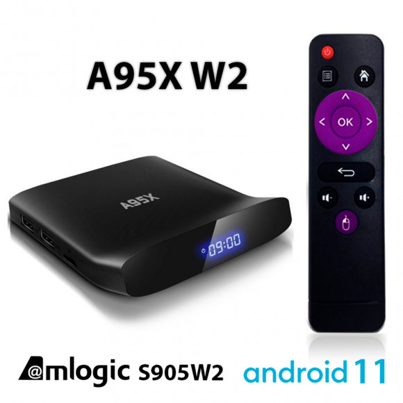 Смарт ТВ приставка A95X W2 Amlogic S905W2 Android 11