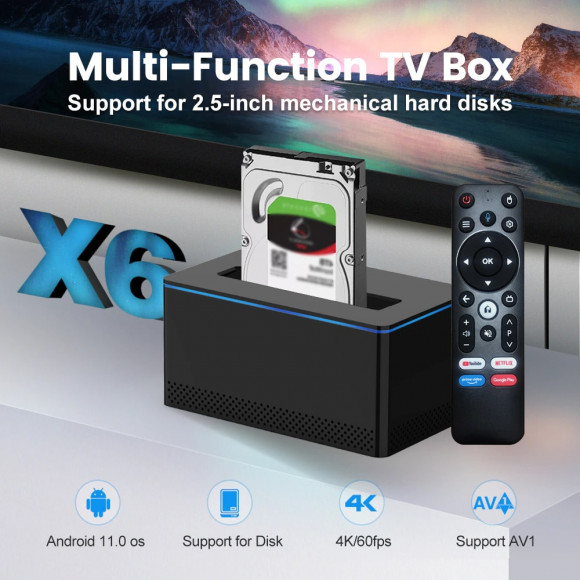 Смарт ТВ-бокс X6 2/16Gb Amlogic S905Y4 Android 11 Смарт ТВ-бокс X6 2/16Gb Amlogic S905Y4 Android 11