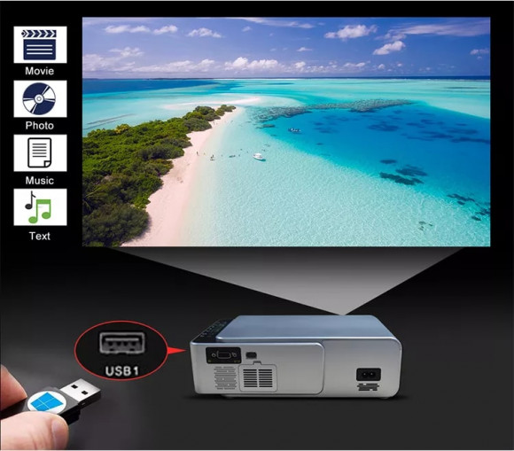 Портативный LED проектор BX3-T Unic T6 WiFi Портативный LED проектор BX3-T Unic T6 WiFi
