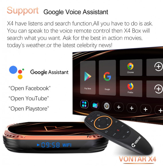 Андроид ТВ приставка VONTAR X4 Amlogic S905X4 Android 11