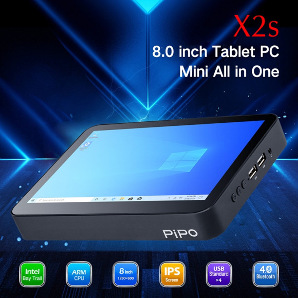 Mini PC PIPO X2s  Intel Atom Z3735F 2 ГБ RAM 32GB RAM + сенсорный экран 8" 