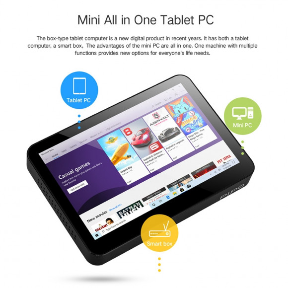 Mini PC PIPO X2s  Intel Atom Z3735F 2 ГБ RAM 32GB RAM + сенсорный экран 8" 