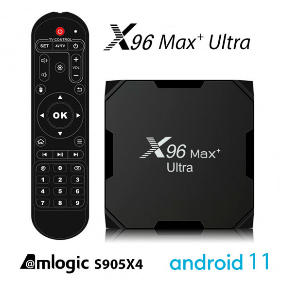 Андроид ТВ приставка X96 MAX Plus Ultra Amlogic S905X4 Android 11 Андроид ТВ приставка X96 MAX Plus Ultra Amlogic S905X4 Android 11