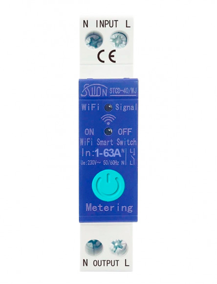 Умный автоматический выключатель WiFi Tuya 63A SUTON STDC-63/WJ Tuya / с мониторингом / с расписанием