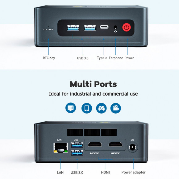Мини-ПК Beelink U59 Pro - 4K 8Gb/512Gb, Intel Celeron N5105, Windows 11, Wi-Fi 2,4/5,8 ГГц, BT4.0, LAN 1000 Mb/s (1 Gb/s) 